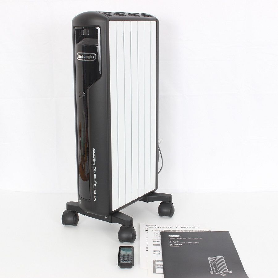 デロンギ マルチダイナミックヒーター MDH09-BK 6～8畳用 ピュアホワイト マットブラック De Longhi 本体