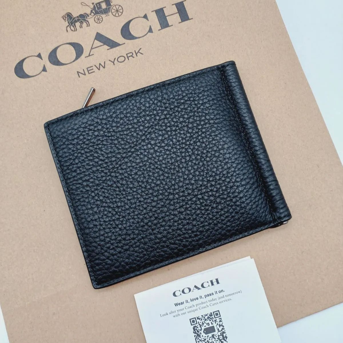 新品 COACH マネークリップ 財布 ジップウォレット メンズ商品 送料