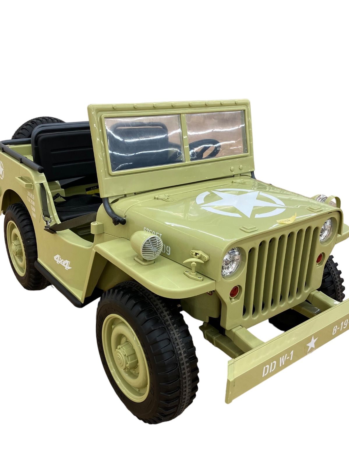 未開封 子供用 電動乗用玩具 ミリタリー風トラックカーキ ベージュ ジープ