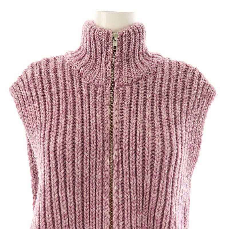 未使用品 アメリヴィンテージ Ameri VINTAGE COMPACT KNIT VEST ニットベスト ウール混 F ピンク /MI ■OS レディース アメリヴィンテージ Ameri VINTAGE COMPACT KNIT VEST ニット
