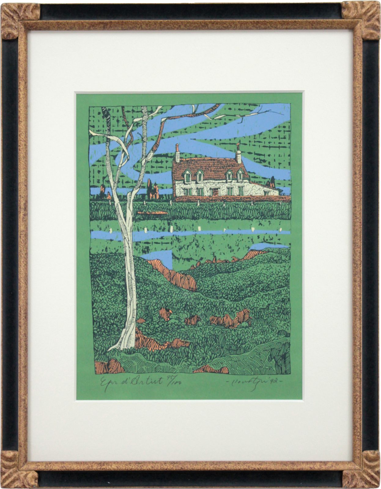 竹内庸悦 「水辺の白い家」 リトグラフ 版画 絵画 竹内庸悦 「水辺の白い家」 リトグラフ 版画 絵画 - メルカリ