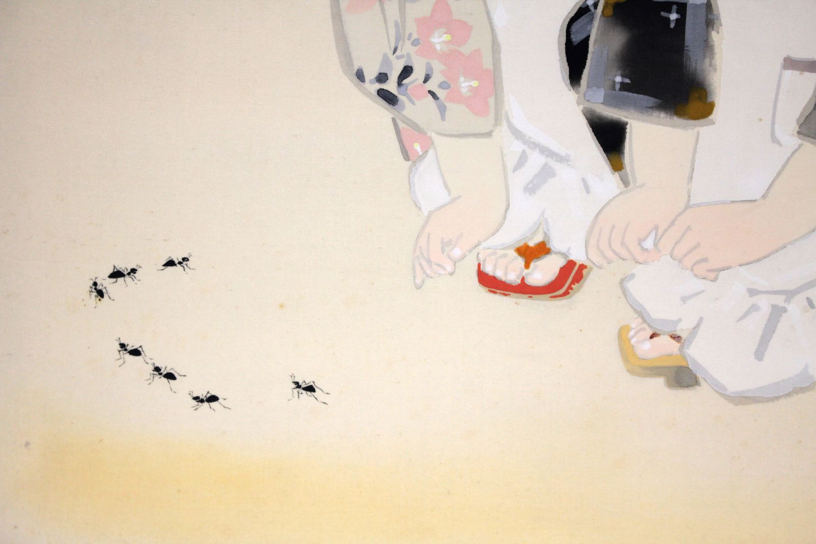 田中針水 「蟻の行列」 日本画 絵画 田中針水 『蟻の行列』 日本画 - 北海道画廊