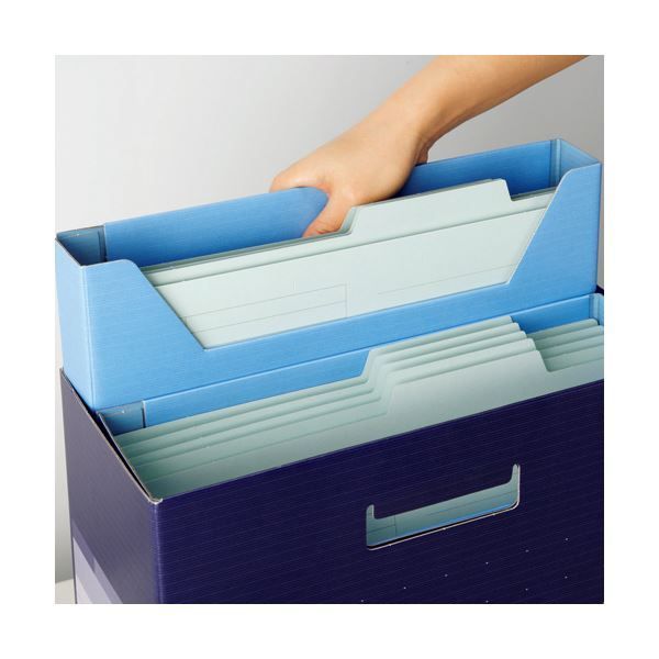 まとめ プラス デジャヴ ズシリーズボックスファイル スリム A4ヨコ 背幅50mm スカイブルー FL-022BFSB 1冊 ×50セット