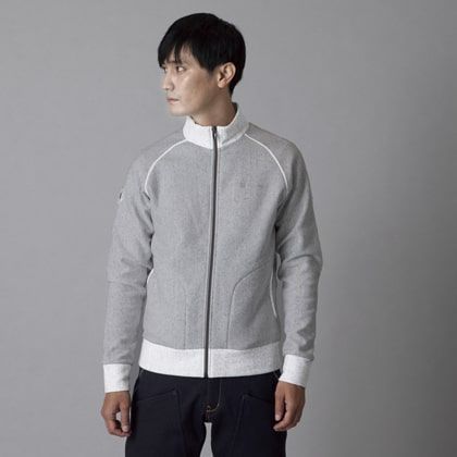 カペルミュール Lサイズ 裏起毛スウェットブルゾン グレー kpjk1004 BRIGHTFACE_UK