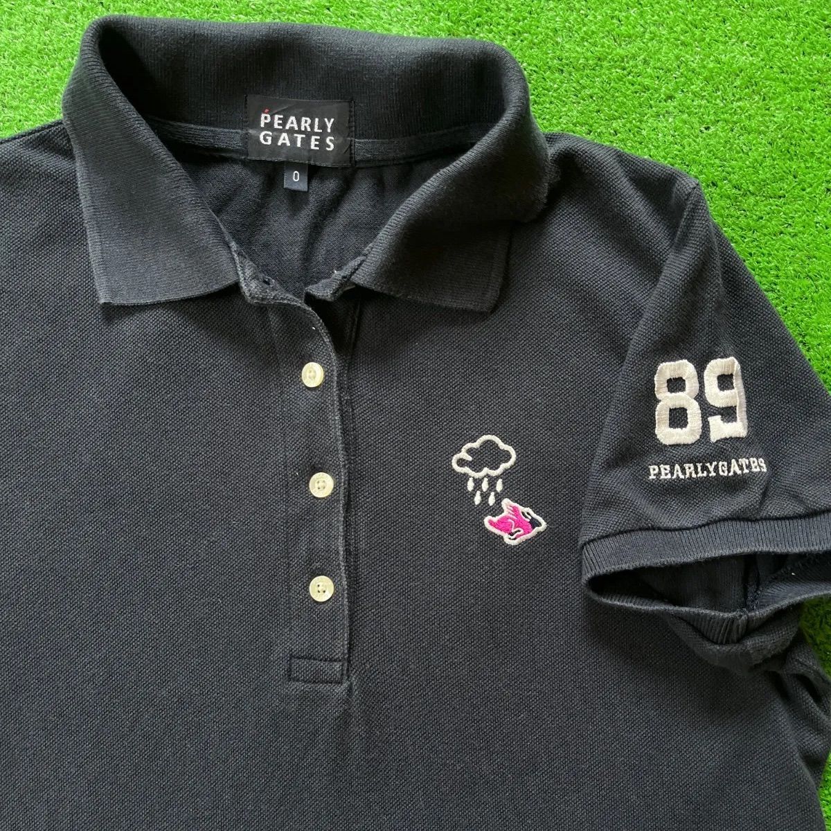 ブランド通販サイトをすべて パーリーゲイツ GATES PEARLY 半袖 コットン プリント ロゴ刺繍 メンズウェア