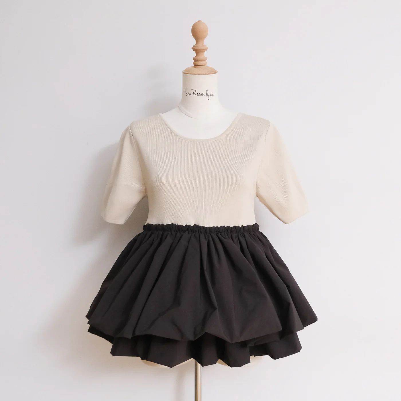 searoomlynnnシールームリンKnit Dockingボリュームバルーントップス
