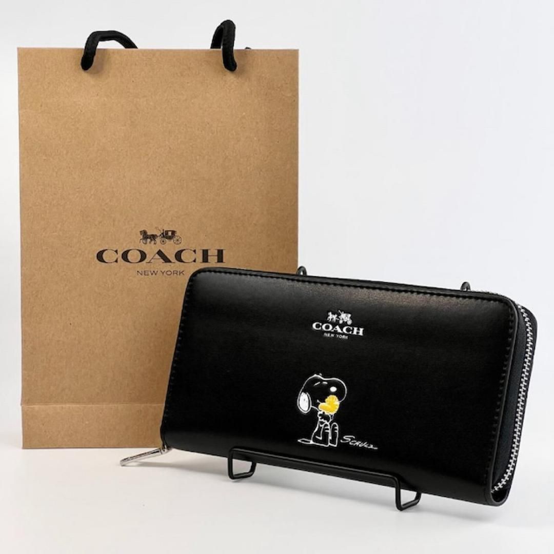 COACH コーチ 新品 スヌーピー 長財布 レディース 小物 財布 087T