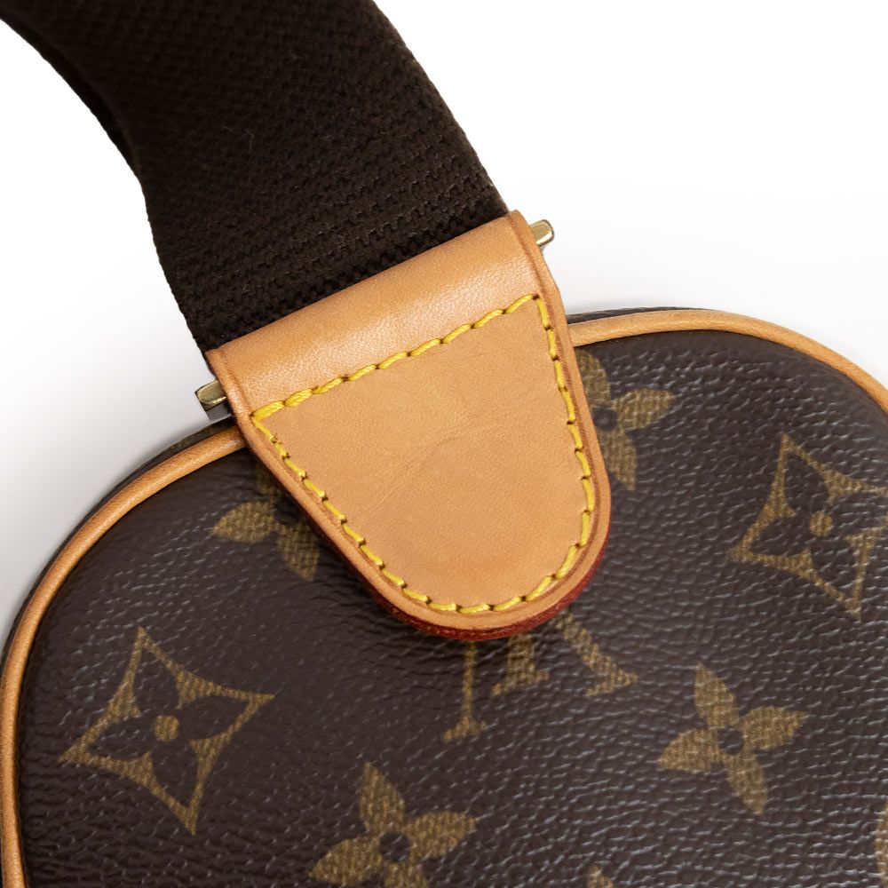 （美品）ルイ ヴィトン LOUIS VUITTON ガンジュ ボディバッグ 斜め掛け モノグラム ブラウン 茶 ゴールド金具 M51870 ルイ ヴィトン ガンジュ ボディバッグ 斜め掛け モノグラム ブラウン