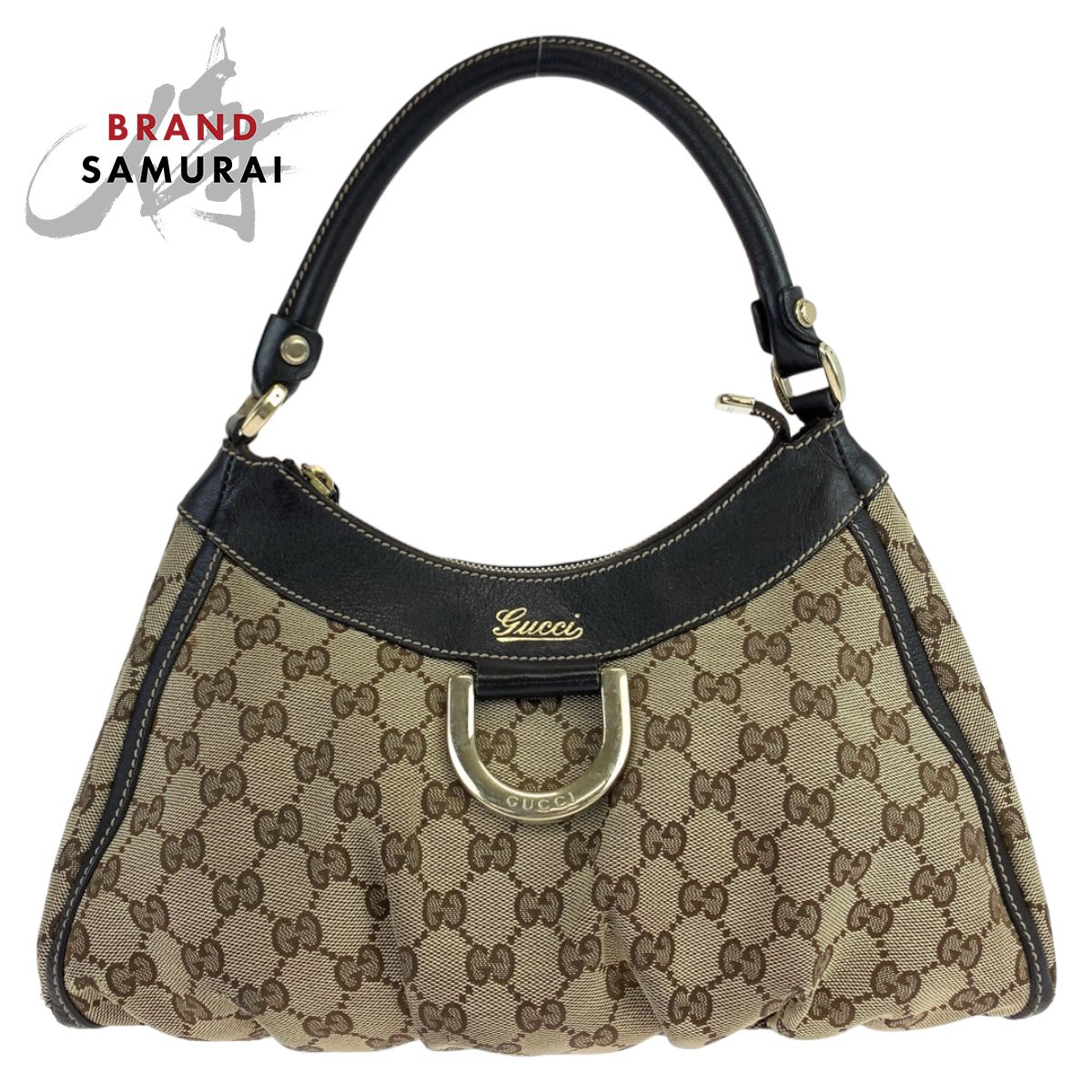 GUCCI グッチ アビー ベージュ ブラウン 茶 ゴールド金具 GGキャンバス 