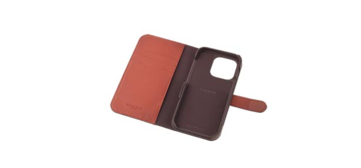 iPhone 15 Pro用 COACH（R）ブックタイプケース／SIGNATURE Brown