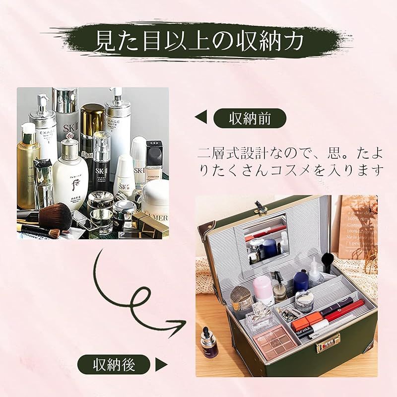 ポータブルメイクアップトレインケース