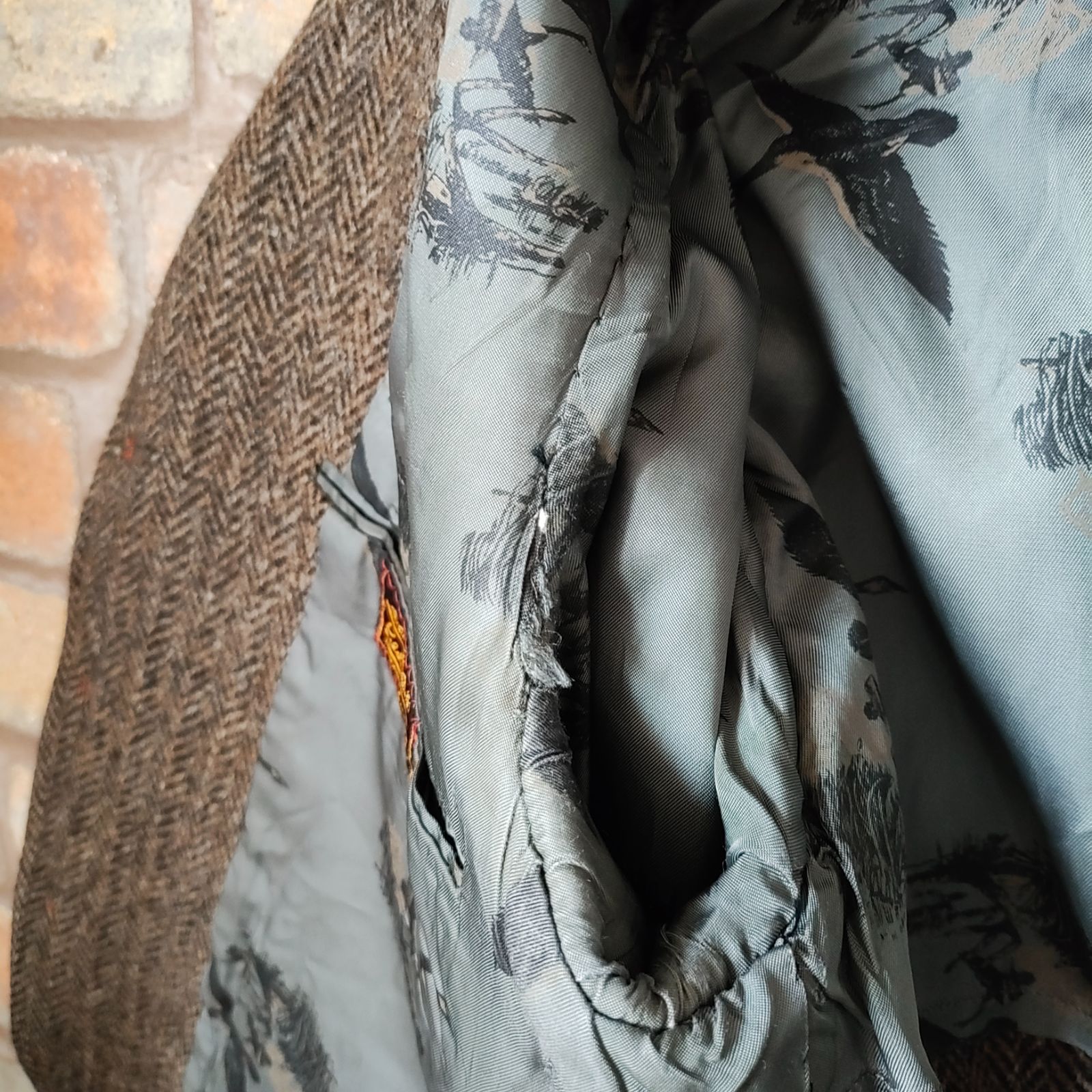70s 黒タグ前期 EddieBauer HarrisTweedJacket MADE IN USA 70