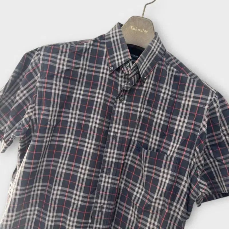 S BURBERRY(バーバリー ) ノヴァチェック 半袖 シャツ ネイビー
