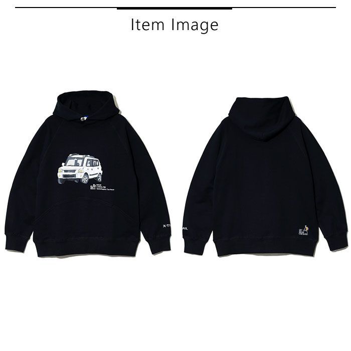 レディース ゴースローキャラバン 日産 ニッサン NISSAN × go slow caravan 車 トレーナー スウェット 空紡糸裏毛 X-TRAIL コンチョプルパーカー メンズ レディース プルオーバー 長袖 エクストレイル 352652