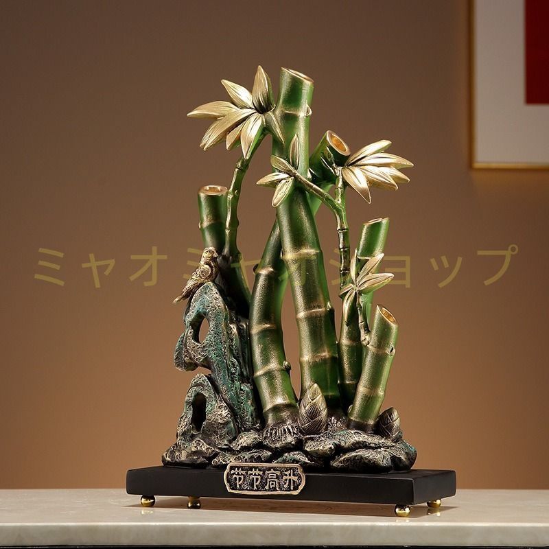 竹 竹林 樹脂製 置物 小鳥 鳥 オブジェ 風水グッズ 富と幸運 竹の置物 幸運 癒し 浄化 幸運 開運 恋愛運 結婚運 成長祈願 インテリア リビング オフィス