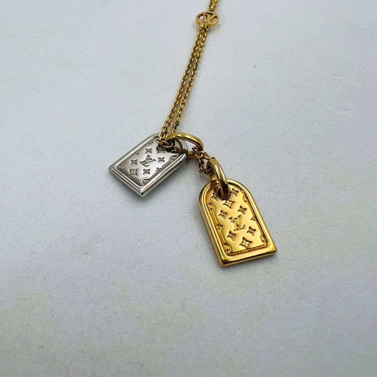 LOUIS VUITTON ネックレス M63141 バイ モノグラムチャーム付