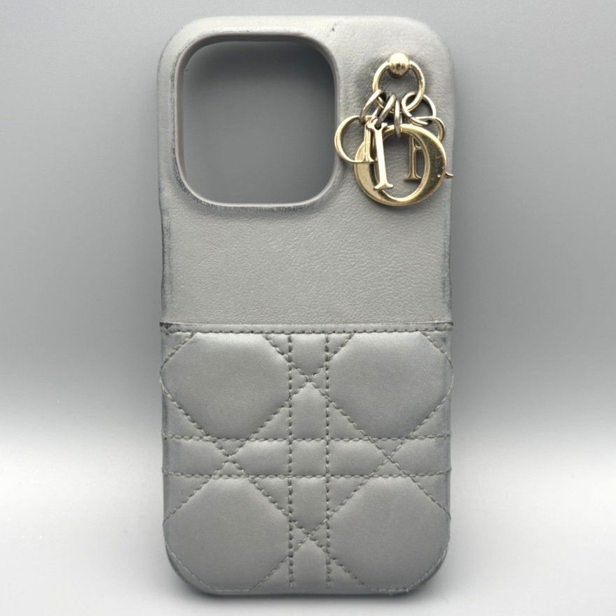 正規品 Christian Dior iPhone ケース 14 PRO カナージュ グレー 正規品 Christian Dior iPhone ケース 14 PRO カナージュ グレー