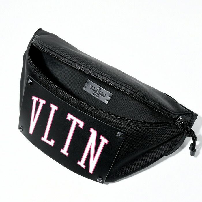 送料関税込★VALENTINO★ナイロン VLTN ベルトバッグ★大人気 関税負担なし☆VALENTINO スモールカーフスキンベルトバッグ