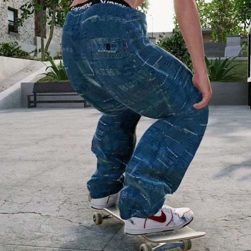 Supreme 19FW Dimensions Logo Denim Skate Pant - メルカリ