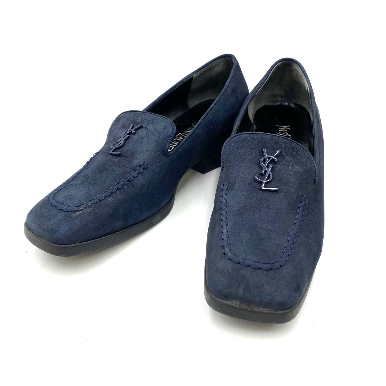 YSL イヴ サンローラン 本革 ローファー カサンドラ ロゴ 金具 レザー YSL イヴ サンローラン 本革 ローファー カサンドラ ロゴ 金具