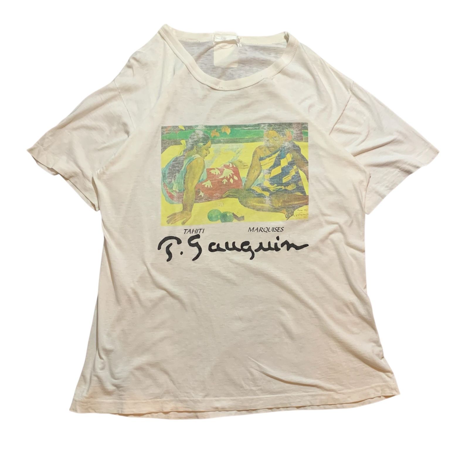 C436】90s DRAGON PHOENIX Paul Gauguin art t-shirt/1990年代