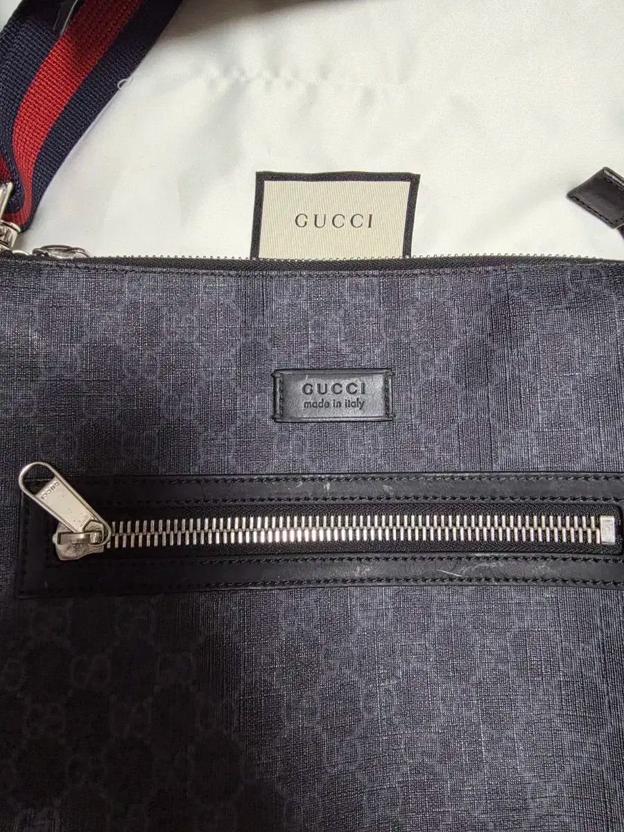 GUCCI グッチ GG ブラック Supreme シュプリーム メッセンジャークロスボディバッグ メンズ