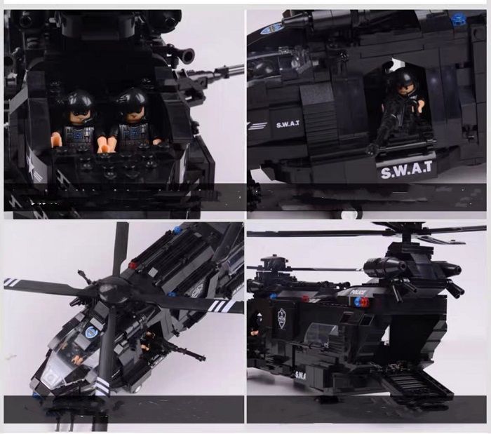 レゴ互換】特殊警察 SWAT 戦闘ヘリコプター 攻撃ヘリコプター ブロック