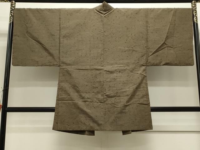 髭紬羽織セット 樺茶色