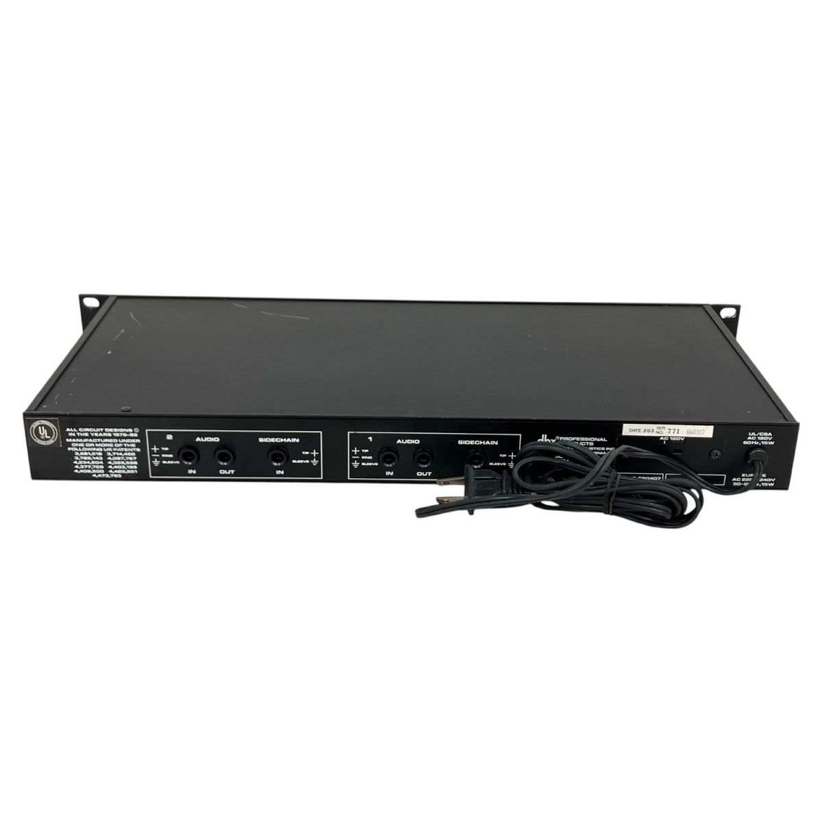 dbx Project1 dbx262 2チャンネルコンプレッサー リミッター dbx Project1 dbx262 2チャンネルコンプレッサー リミッター dbx