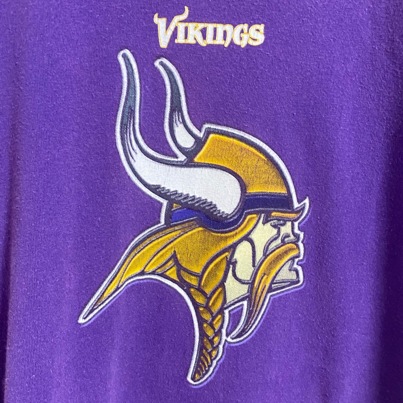 タイムセール 探し方 90s 00s USA古着 NFL ミネソタ・バイキングス Tシャツ パープル シャツ