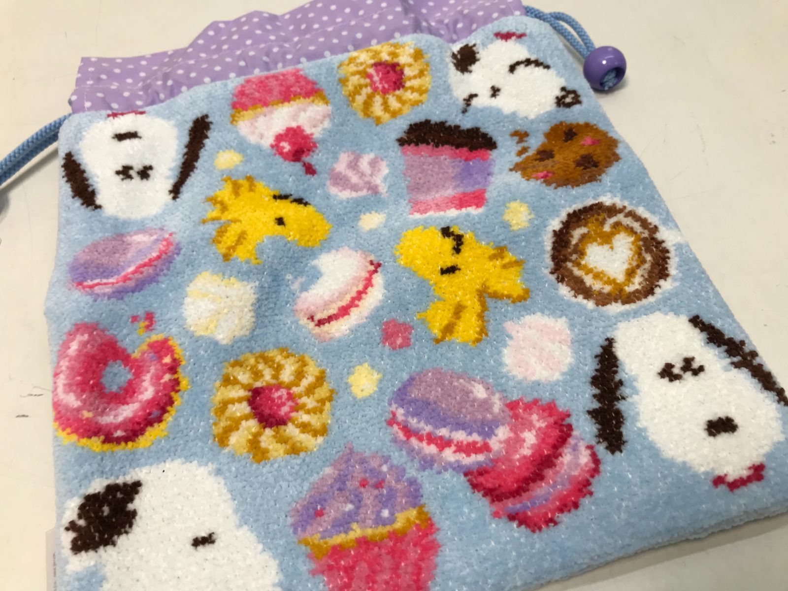 フェイラー　スヌーピー　ピーチ　ハンカチ・巾着 FEILER スヌーピー ハンカチ 巾着 フェイラー スヌーピー ピーチ