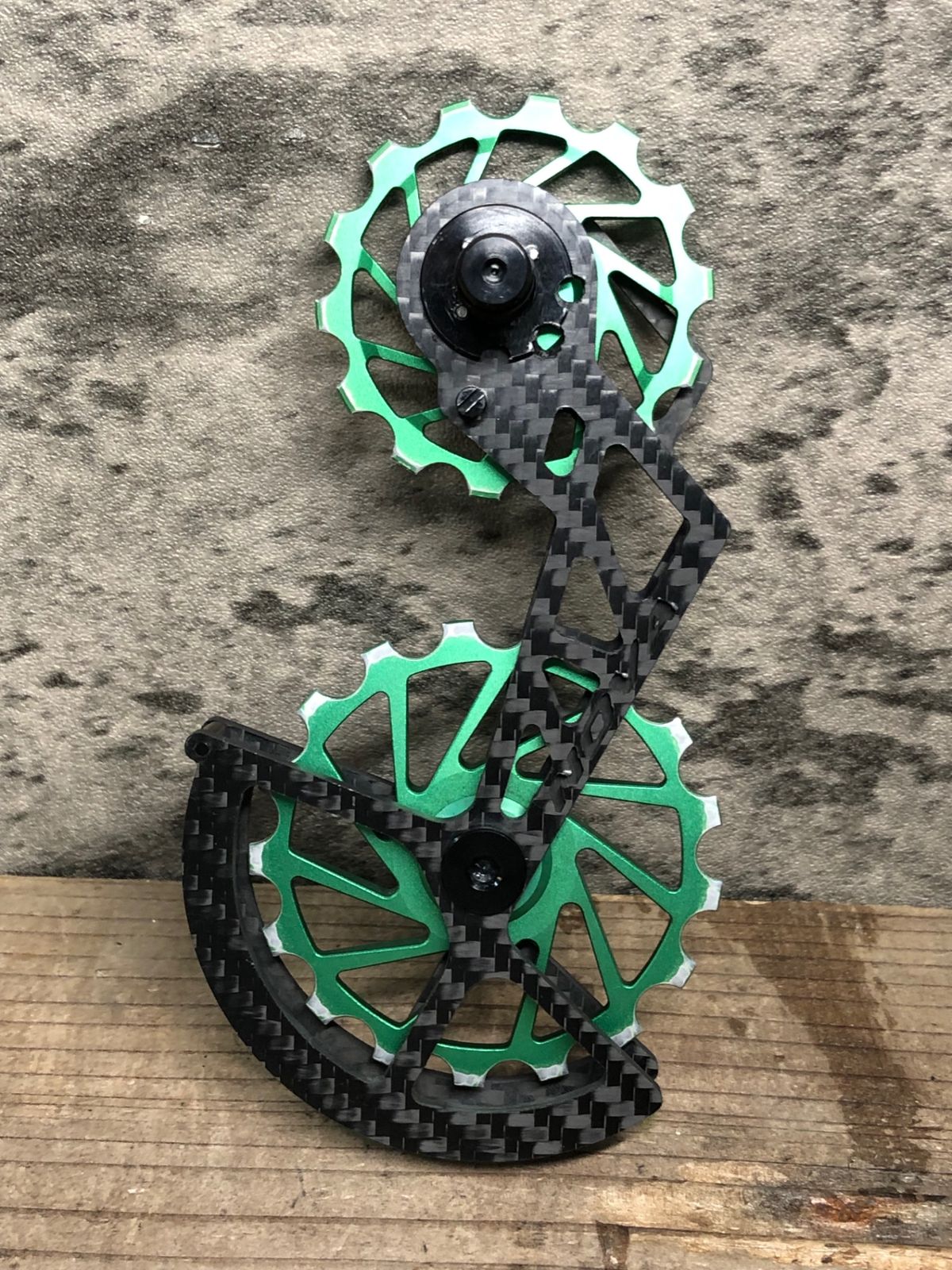 IQ468 ノヴァライド NOVA RIDE ビッグプーリー 3Kカーボン セラミック 14|17T 緑 シマノ12s対応 R8100 R8150 R9200 R9250