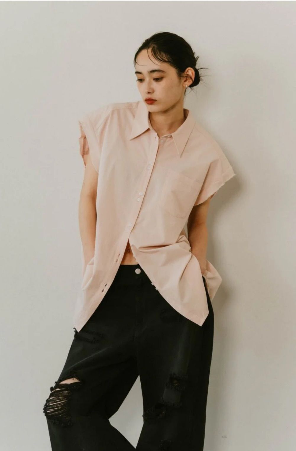 Knuth Marf label nosleeve shirt - メルカリ