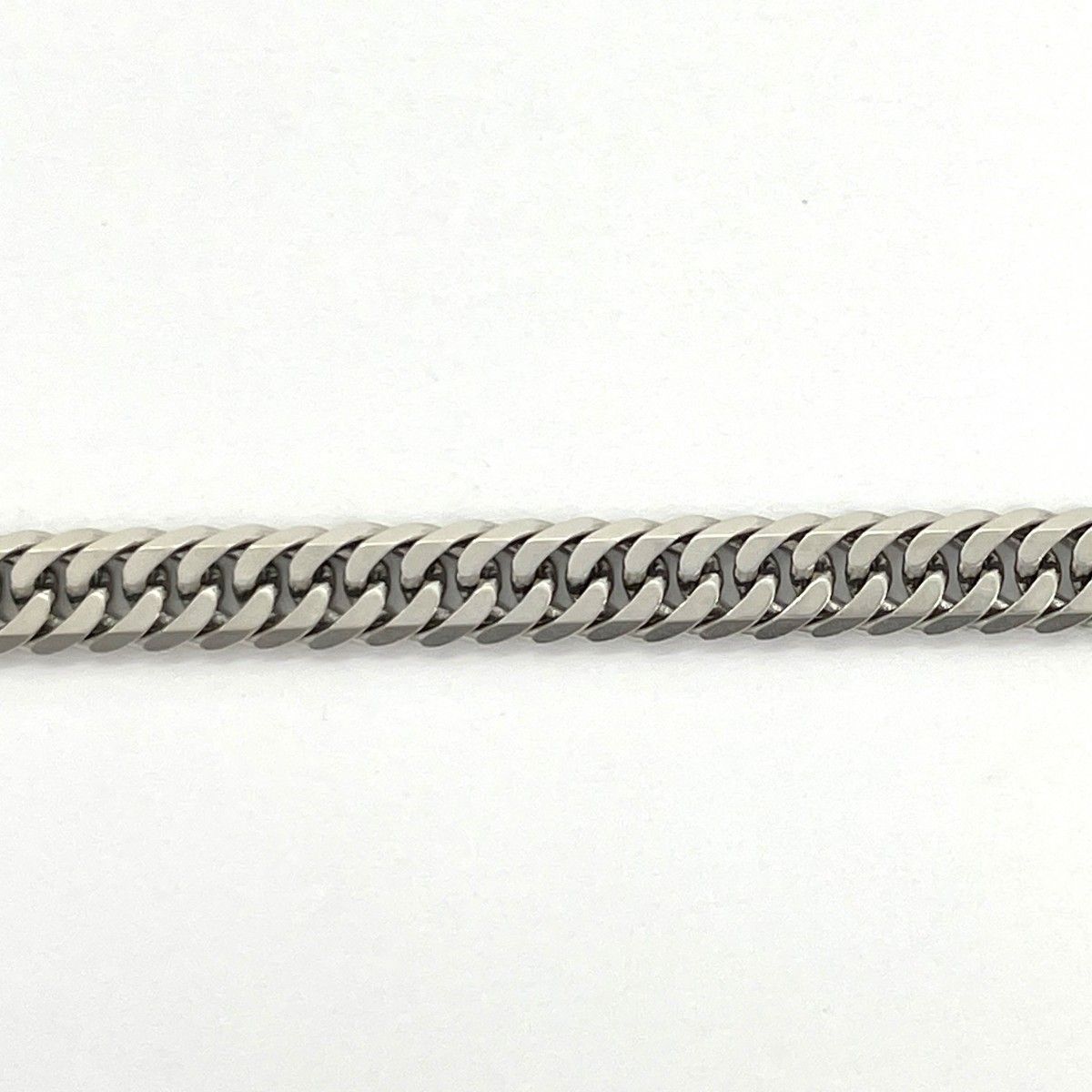 5khd323】喜平 ブレスレット Pt850 プラチナ 6面 ダブル 18.3cm 10.4g  