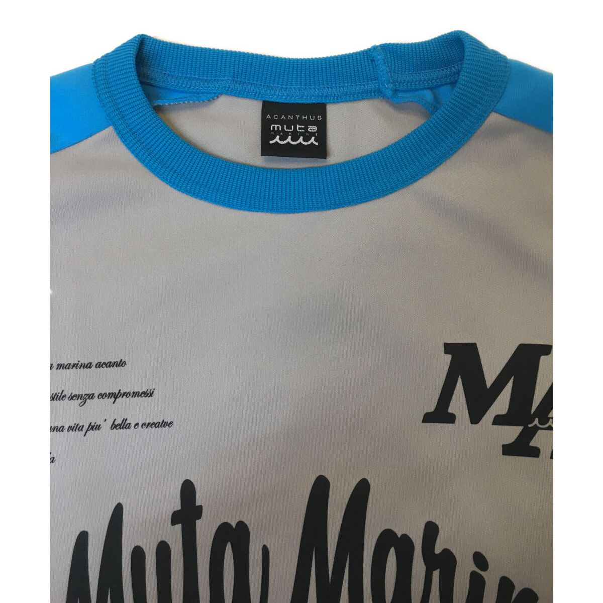 coco 未使用品 ムータマリン muta MARINE メンズ スウェット XL グレー アカンサス ACANTHUS コラボ サッカージャージーカットソー 未使用品 メンズ ムータマリン muta MARINE スウェット XL