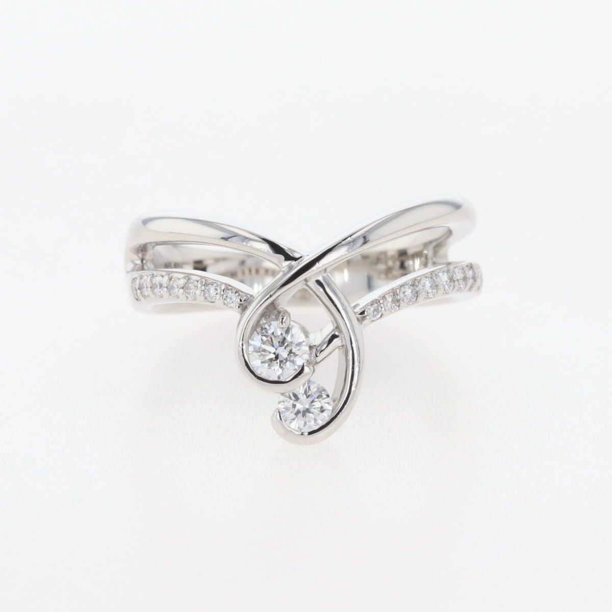 ダイヤモンド デザインリング 14号 Pt900