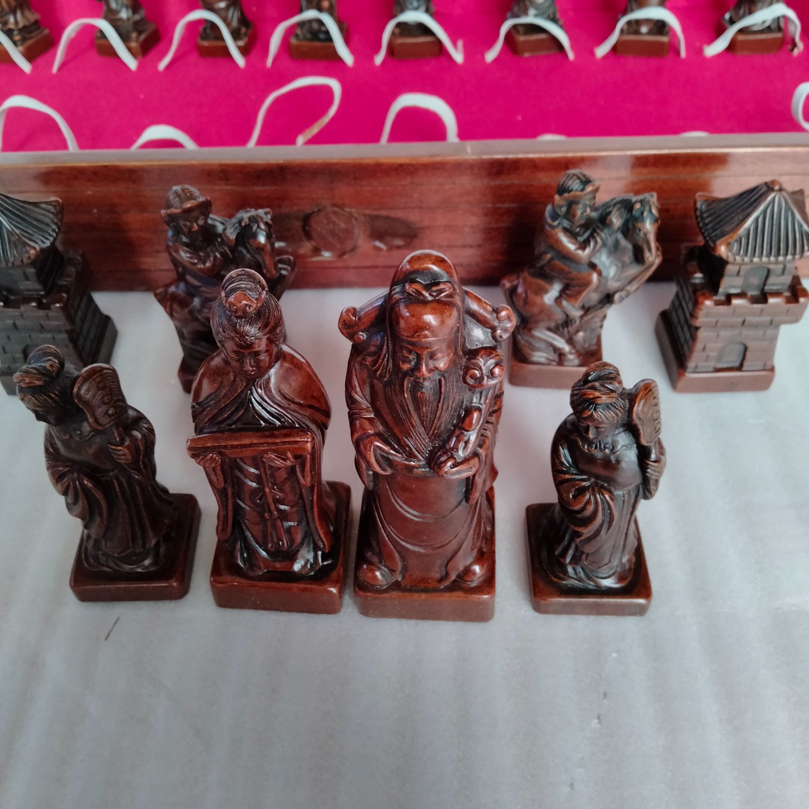 大型 古代中国フィギュア チェスセット 盤面35cmX35cm - メルカリ