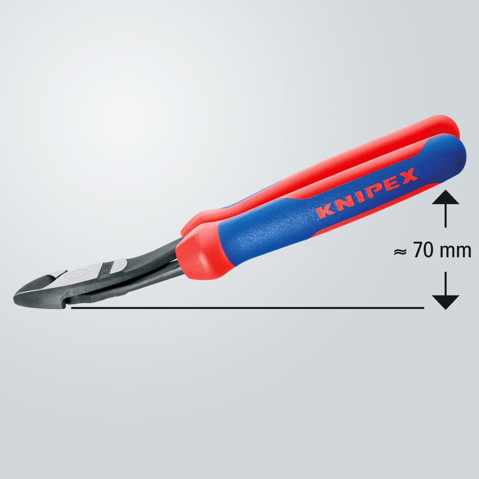 クニペックス KNIPEX 7422-250 強力型斜ニッパー ベントタイプ-