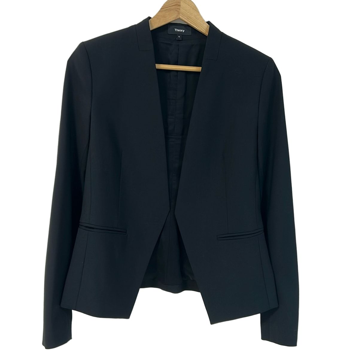 theory セオリー ジャケット サイズ0 XS レディース - 黒 長袖|肩パッド|春|秋