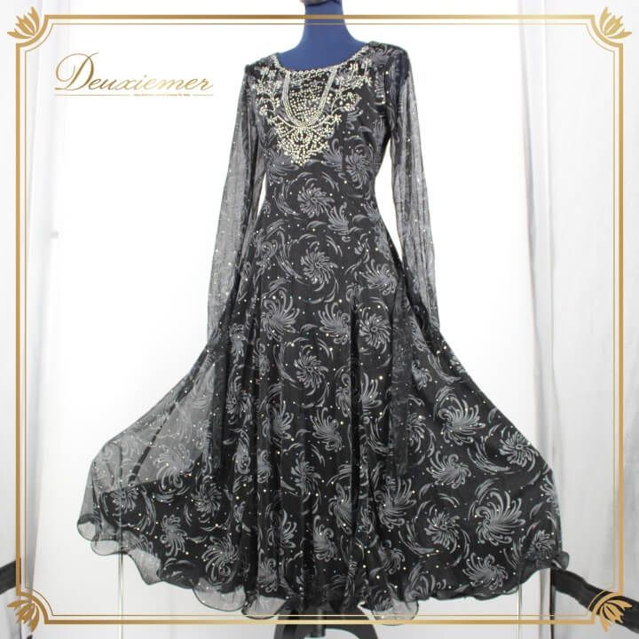 社交ダンスドレス モダンダンスオーダーメイド 刺繍 ※フロート