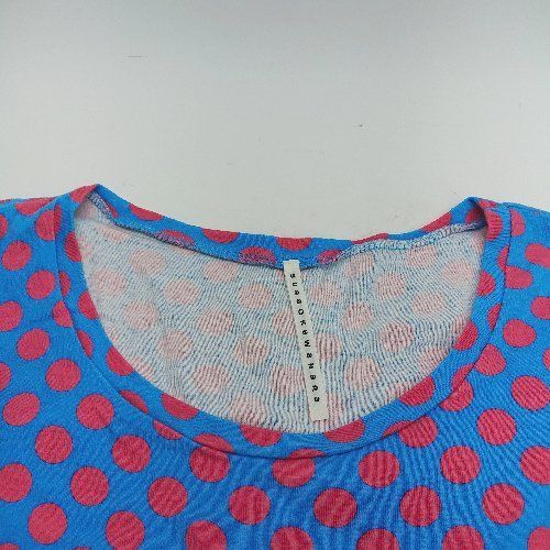 ◇ SUNAOKUWAHARA ドット 水玉 ラウンドネック 長袖 カットソー