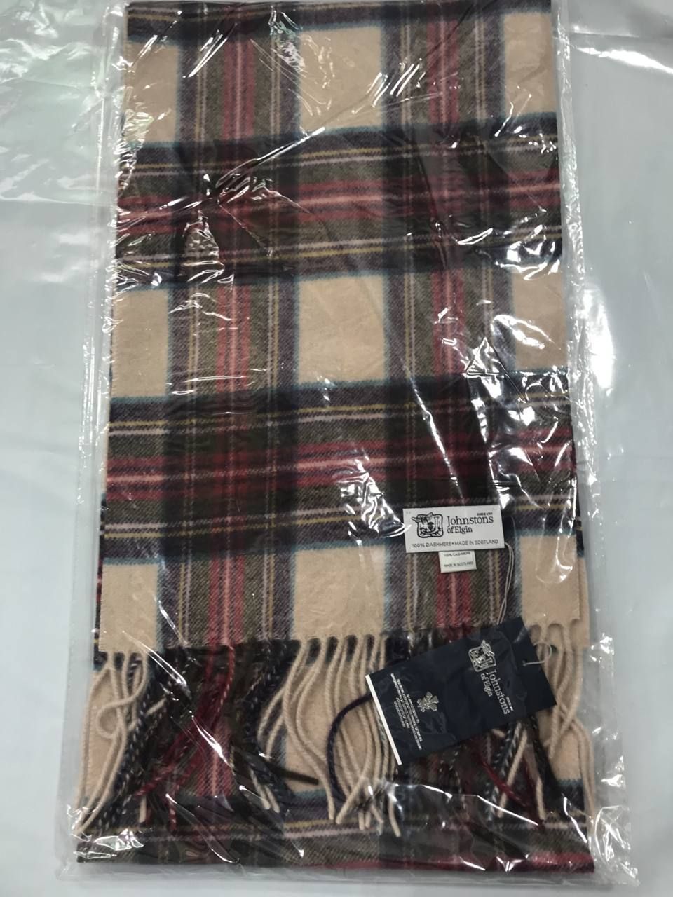 Johnstons ジョンストンズ ストール マフラー ギフト WA000016 CASHMERE TARTANS SCARF 180×25cm カシミヤ HESSIAN DRESS STEWART