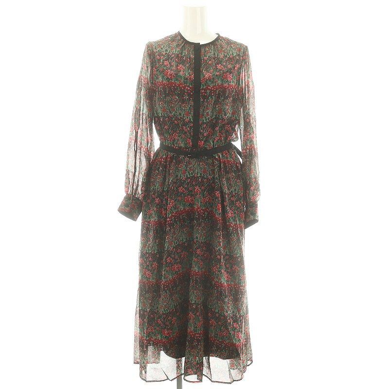 アナイ ANAYI 22AW ティアードフラワープリントワンピース ロング 
