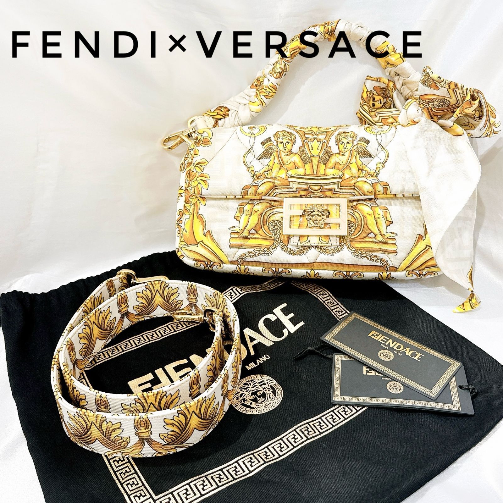 36,400円FENDI×VERSACE  フェンダーチェ　バッグ　マンマ　バケット