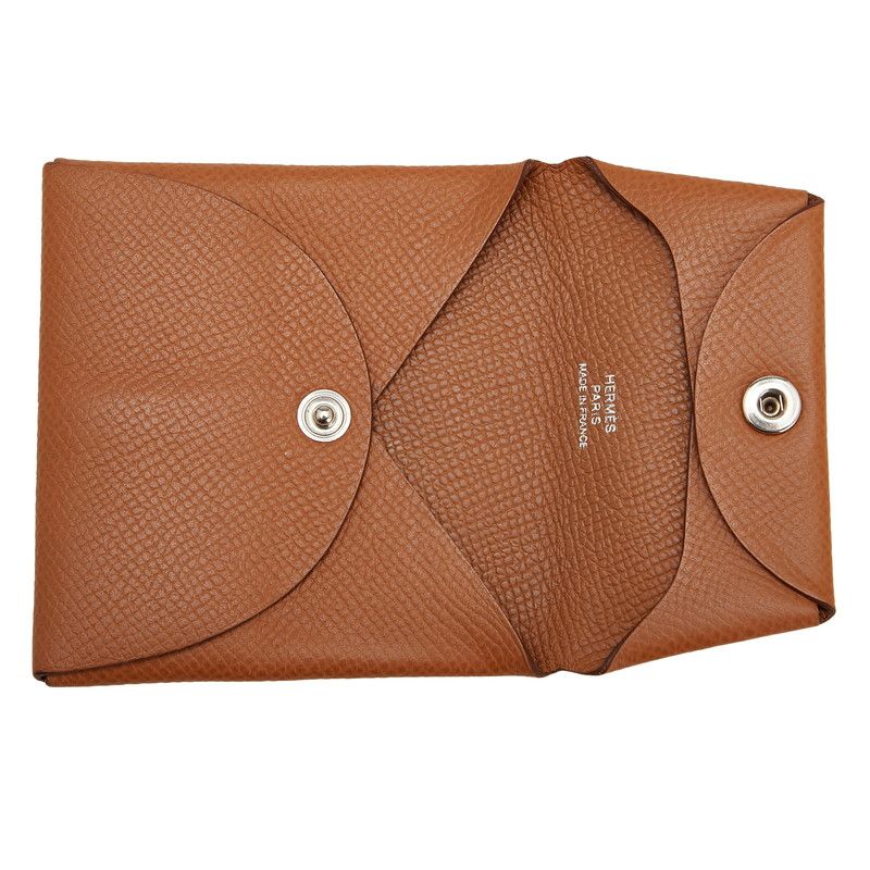 エルメス バスティア コインケース 小銭入れ ブラウン ヴォーエプソン  