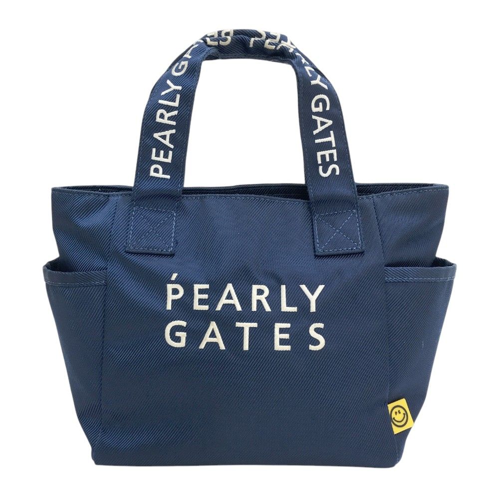 今季　パーリーゲイツ　カートバッグ　ニコちゃんキーホルダー付き PEARLY GATES パーリーゲイツ カートバッグ ベージュ×黒 ニコ