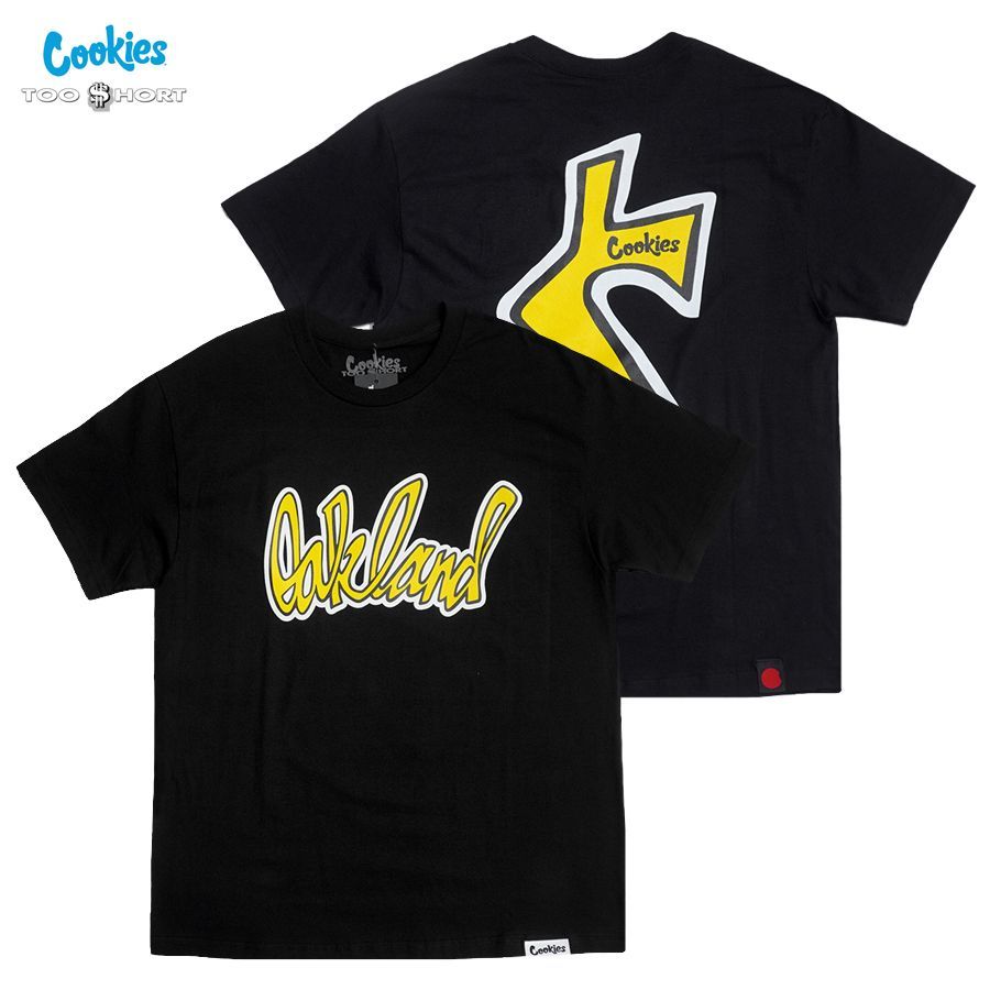 COOKIES × TOO $HORT THE TOWN Tシャツ【BLACK】 (L・XL・2XL)(クッキーズ アパレル 服 通販 メンズ 大きいサイズ TOO SHORT T-SHIRTS TEE T SHIRTS 半袖 ロゴ トゥーショート コラボ)