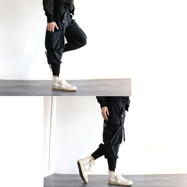 カーゴデザインスリムサルエルパンツ
