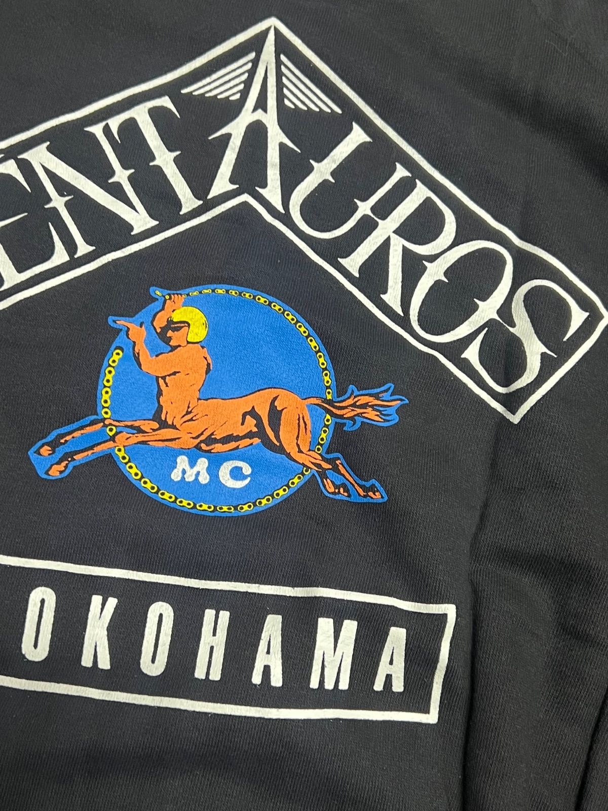 横浜ケンタウロス　新品.未使用、タペストリー。 当時物 未使用 横浜ケンタウロス YOKOHAMA KENTAUROS MC スウェット