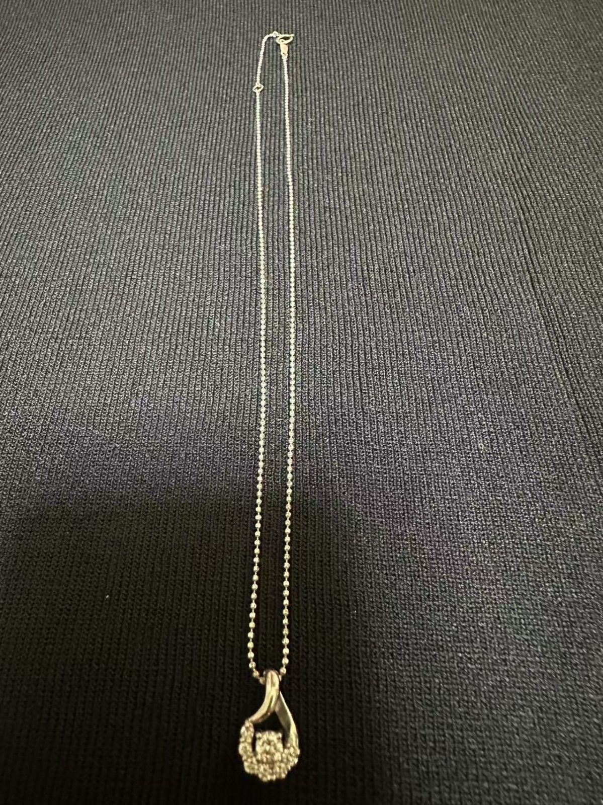 高級Pt850 バーネックレス K18WG ダイヤモンド6.1g